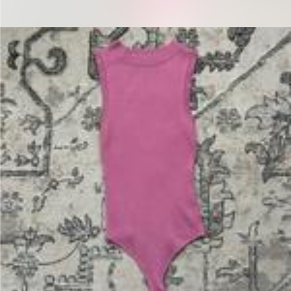 Altar'd State Ribbed Sleeveless Bodysuit in Pink - Picture 4 of 6